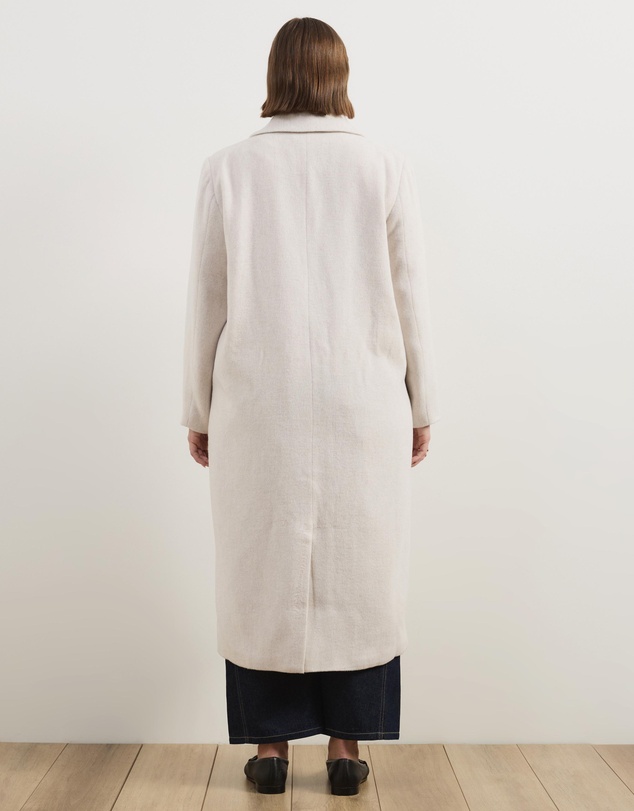 Atmos&Here Curvy - Ally Wool Blend Longline Coat