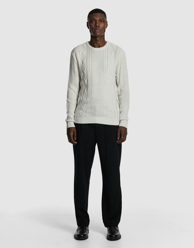 yd. - Jamie Cable Crew Knit Jumper