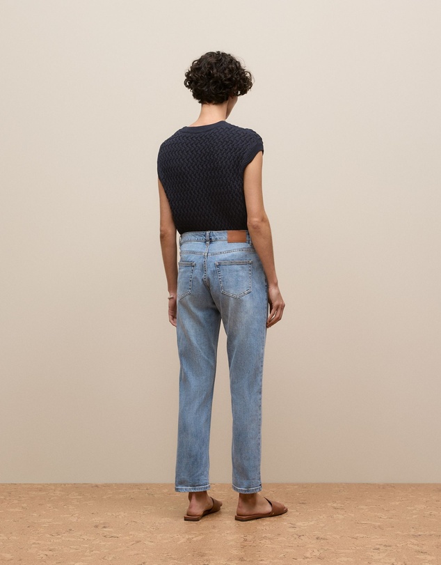 Trenery - Australian Cotton Blend Boyfriend Jean in Vintage Wash Denim