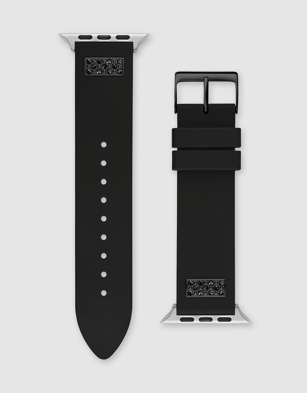GUESS - Guess Apple Band - Black & Gun Metal Frontier Silicone Stones 42/44/45mm