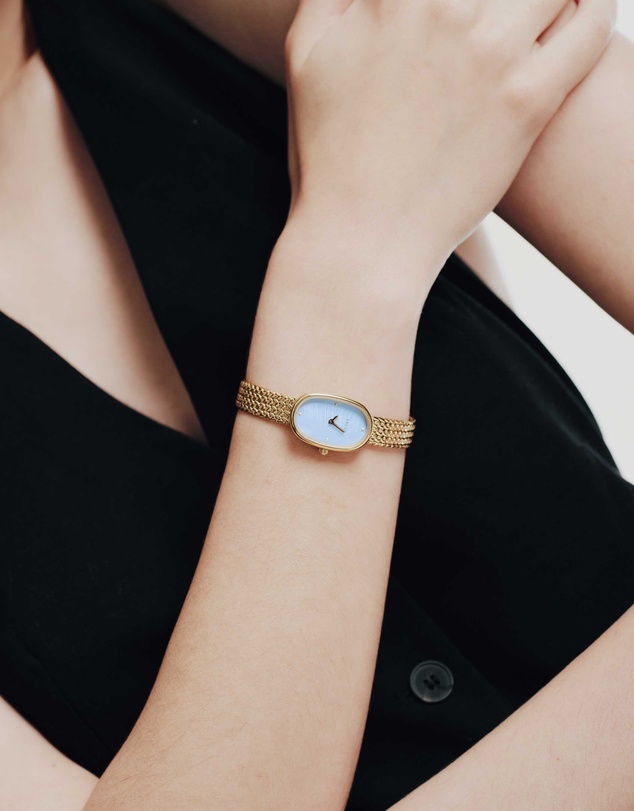 Breda - Jane Tethered Gold and Metal Mesh Watch, 18MM