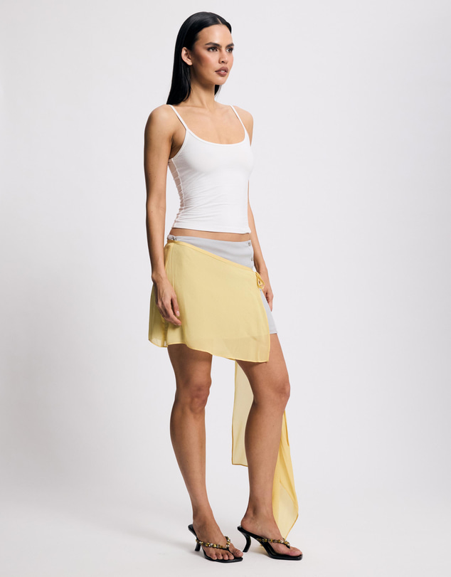 Lover - Solana Layered Asymmetrical Mini Skirt