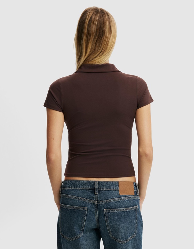 Cotton On - Hold Me Polo Short Sleeve Top