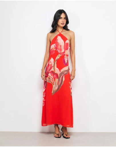AERE - Alina Halter Maxi Dress