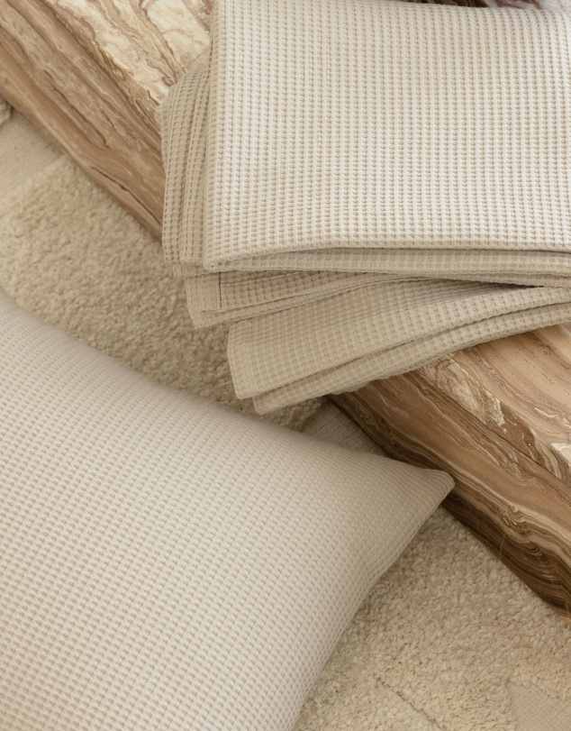 Bambury - Milo Waffle Square Cushion