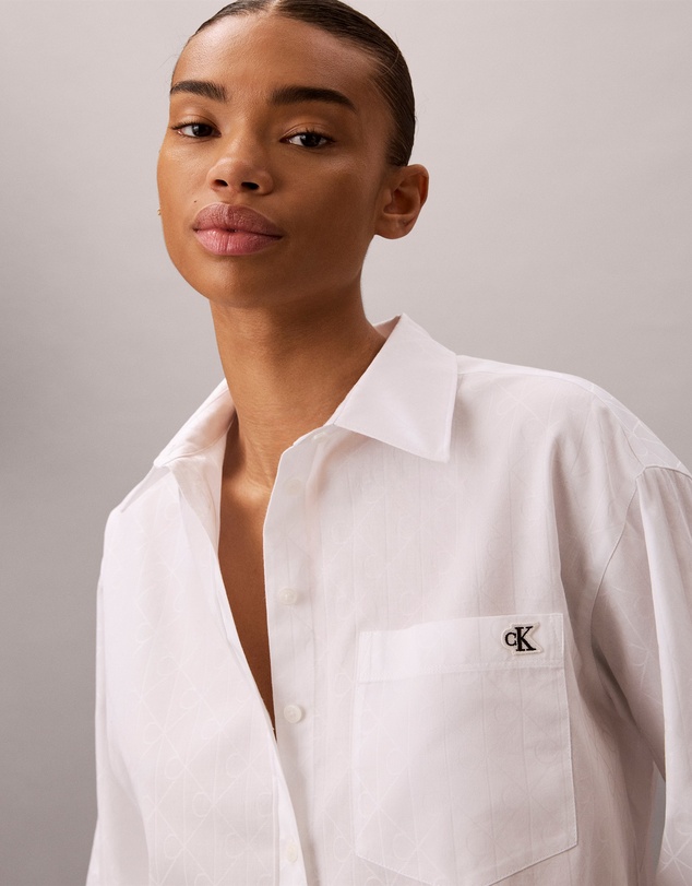 Calvin Klein Jeans - Cotton Poplin Jacquard Relaxed Shirt