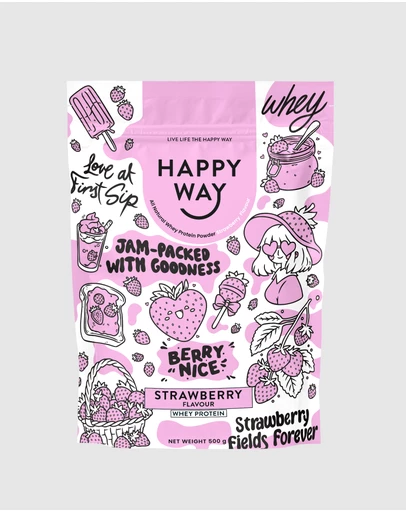 Happy Way - Strawberry Whey Protein Powder
