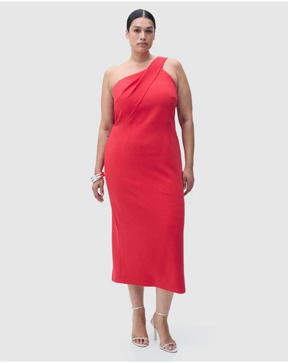 M.N.G - Irea Asymmetrical Bow-Neck Dress