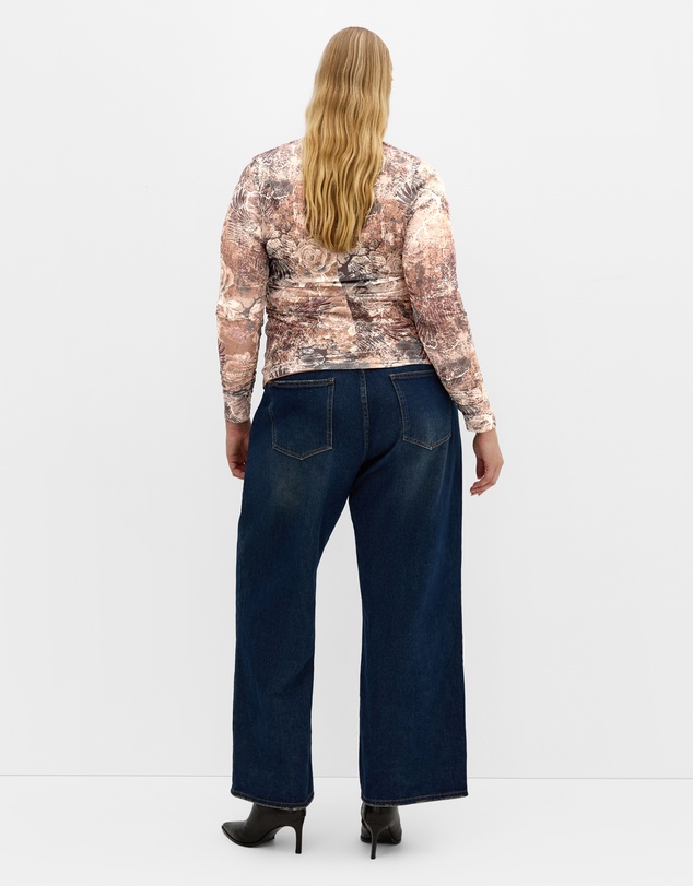 City Chic - Lauryn Ruched Print Top
