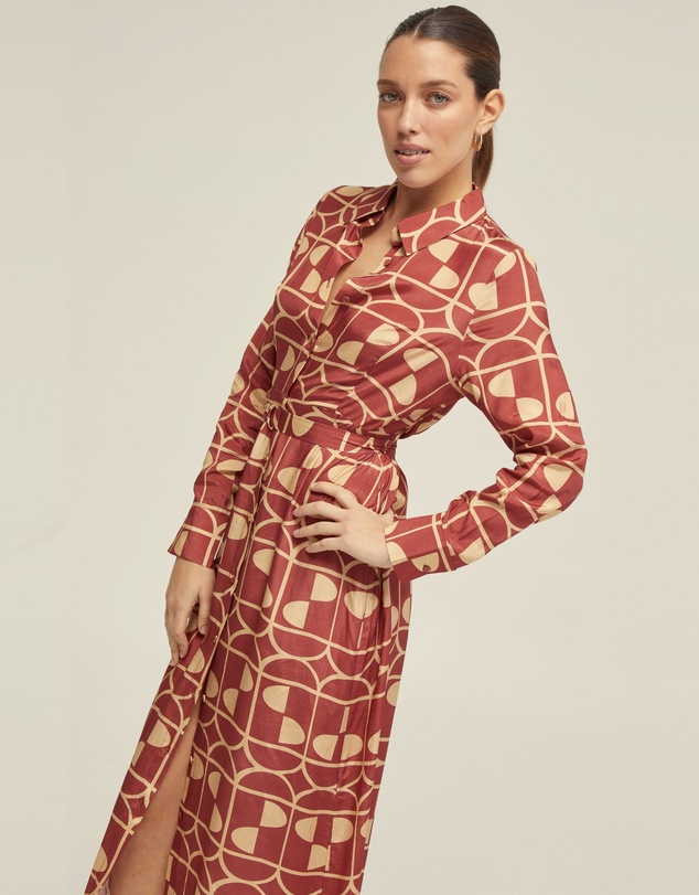Oxford - Dianne Geo Print Shirt Dress