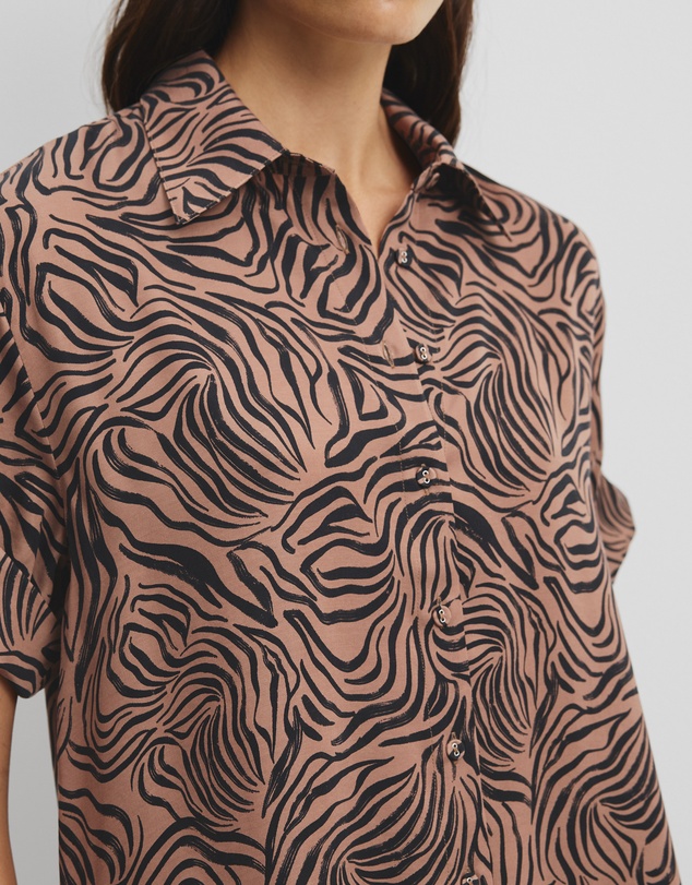 Country Road - Print Short Sleeve Cupro Shirt