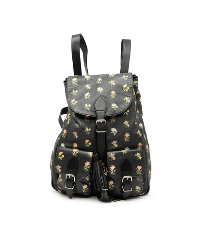 Pre-Loved by Azura Reborn - Pre-Loved Leather Prairie Floral Printed Festival Backpack