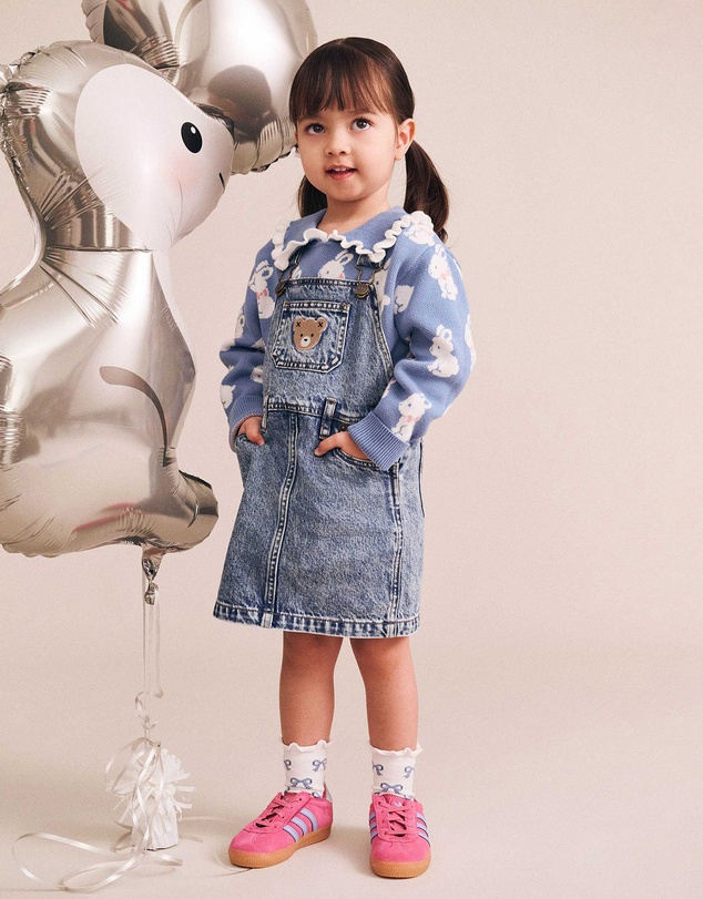 Huxbaby - Bunny Field Frill Collar Polo - Babies-Kids