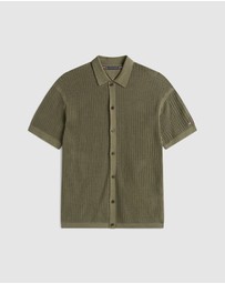 Tommy Hilfiger - Relaxed Fit Open Knit Short Sleeve Shirt