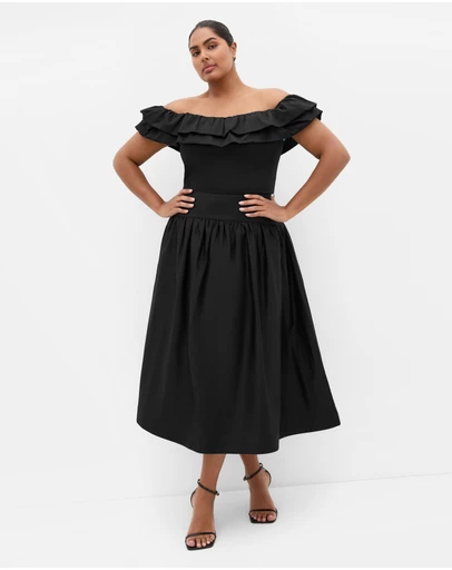 City Chic - Kaia Crop Top - black
