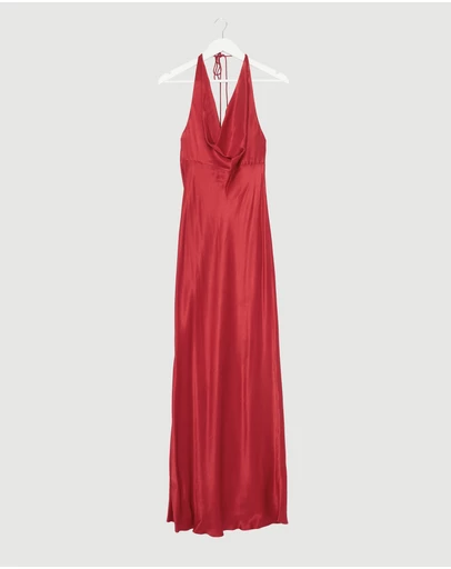 Revibe - Repaired Shona Joy Tatum Low Cowl Maxi Dress - AU 8