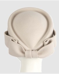 Max Alexander - Felt Cream Pillbox Hat