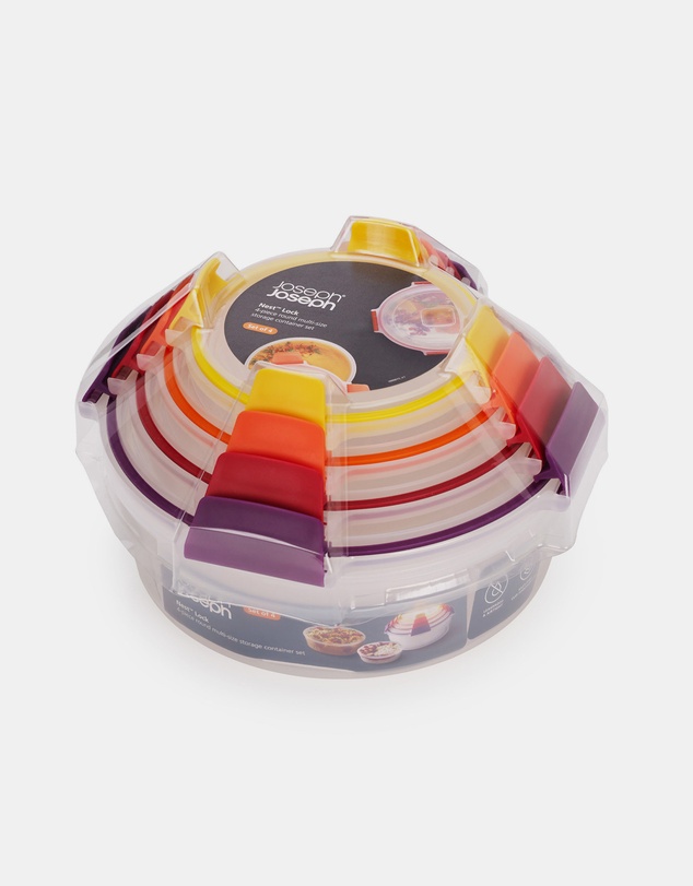 Joseph Joseph - Nest™ Lock 4-piece Round Multi-size Storage Container Set (Multicolour)