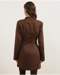Atmos&Here - Anya Long Sleeve Button Down Mini Dress