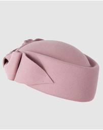 Max Alexander - Felt Dusty Pink Pillbox Hat
