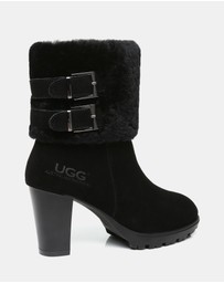 EVERAU - Australian Shepherd Ugg Candice Cow Suede Upper Boots