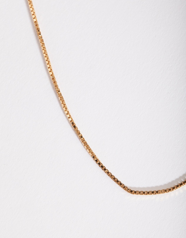 Lovisa - Gold Plated Sterling Silver Box Chain Necklace