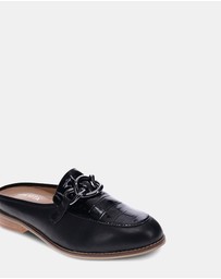 Mia Vita - Trudy Mule - Black/Black Croc