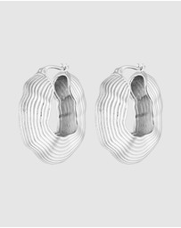 HOUSE OF SLANI - Silver Needra Statement Hoops