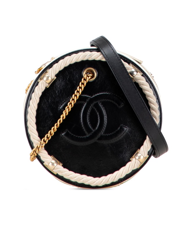 Pre-Loved by Azura Reborn - Pre-Loved Crumpled Calfskin En Vogue Round Bag