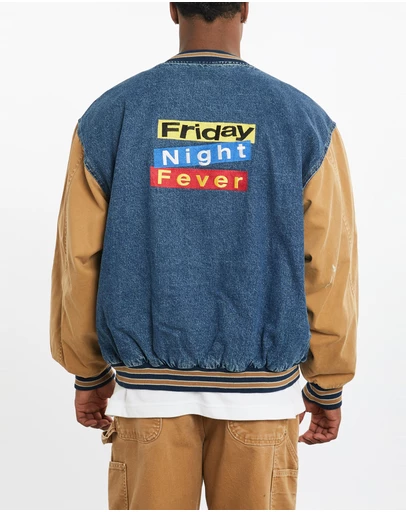 Vintage by The Real Deal - Pre Loved - Vintage Friday Night Fever Denim Bomber Jacket