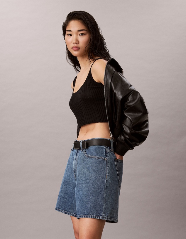 Calvin Klein Jeans - High Rise A-Line Denim Shorts