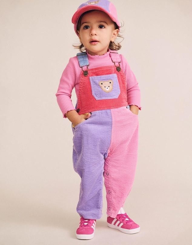Huxbaby - Colour Block Cord Overalls - Babies-Kids