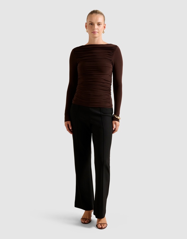 Forever New - Monica Ruched Boat Neck Top