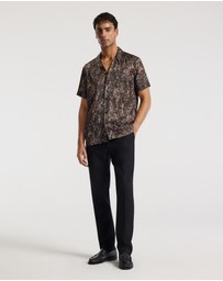 Calibre - Relaxed Camp Collar Shirt Chocolate