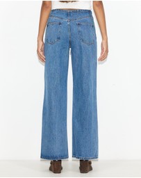 Dazie - Budapest Tie Front Low Rise Straight Leg Jeans