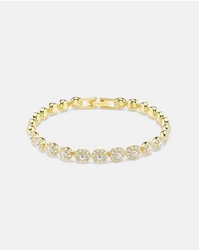 Swarovski - Una Angelic Bracelet, Round Cut, White, Gold-Tone Plated