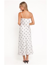Petal & Pup - Jamila Midi Dress - White Polka Dot
