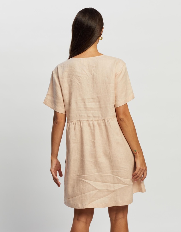 White By FTL - Zavi Linen Dress