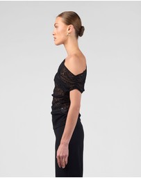 MVN - One Shoulder Lace Top
