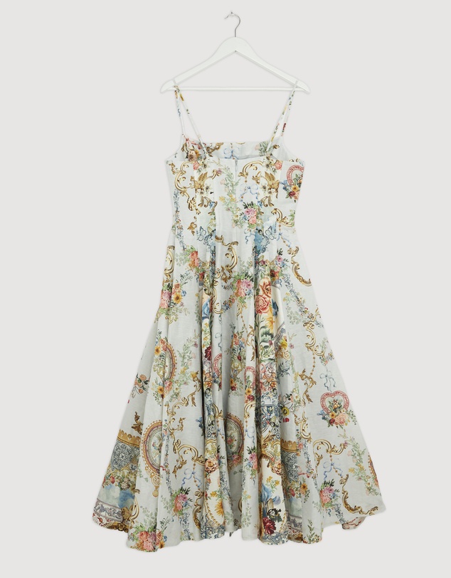 Revibe - Repaired Camilla Corset Dress With Long Flared Skirt - AU 10