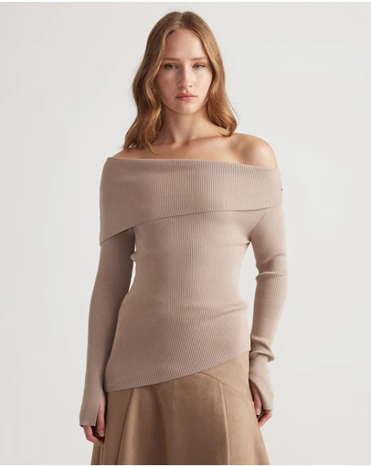 Decjuba - Mariah Off Shoulder Knit Top
