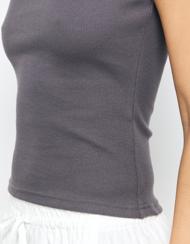 AERE - Ribbed Boat Neck Tank