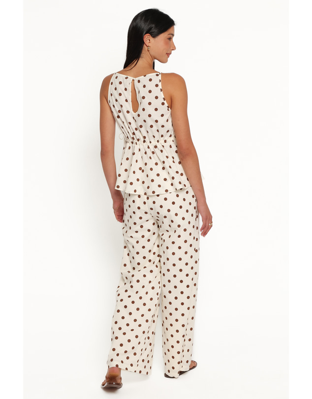 Petal & Pup - Annika Pant Set - Cream Polka Dot