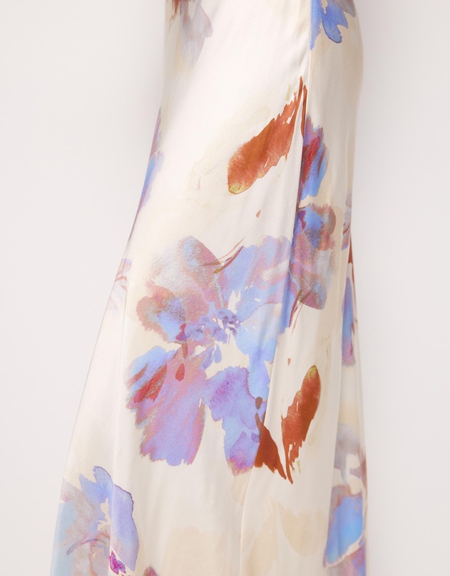 AERE - Nila Satin Bias Cut Strapless Dress