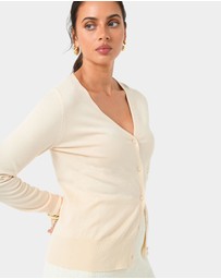 Forcast - Nicolette V-Neck Knit Cardigan