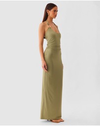 SNDYS - LEXIE TWIST HALTER MAXI DRESS - ICONIC EXCLUSIVE