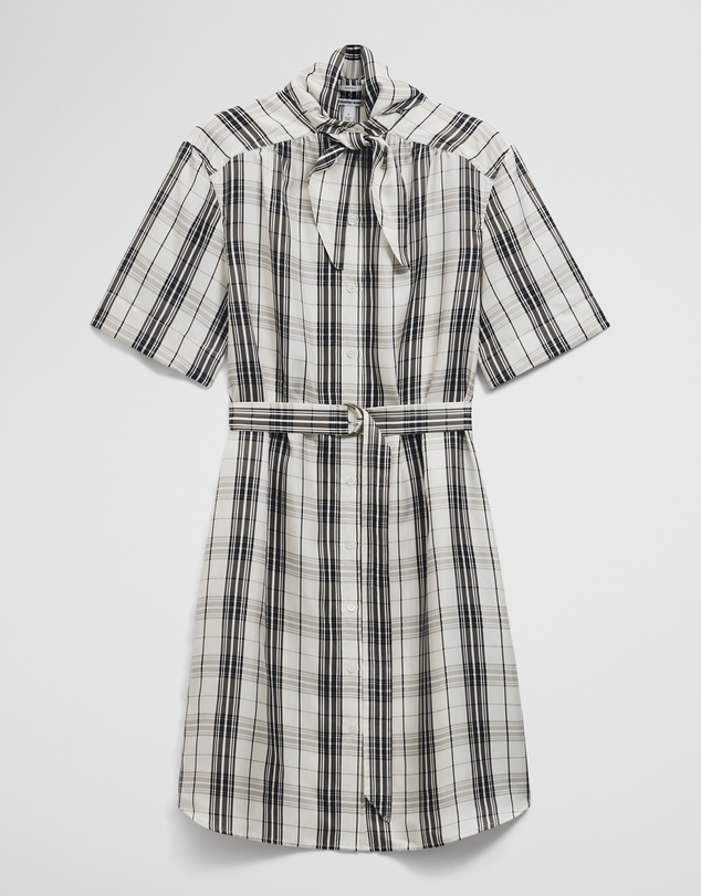 Country Road - Check Silk Shirt Dress