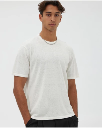 AERE - Linen Blend Knit T-shirt