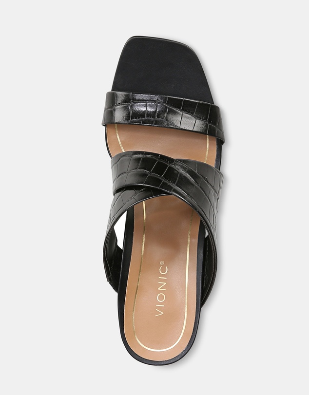 Vionic - Merlot Heeled Sandal - Black Croc