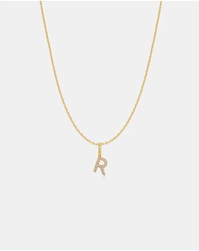 Ania Haie - Ania Haie Gold Letter R Initial Necklace